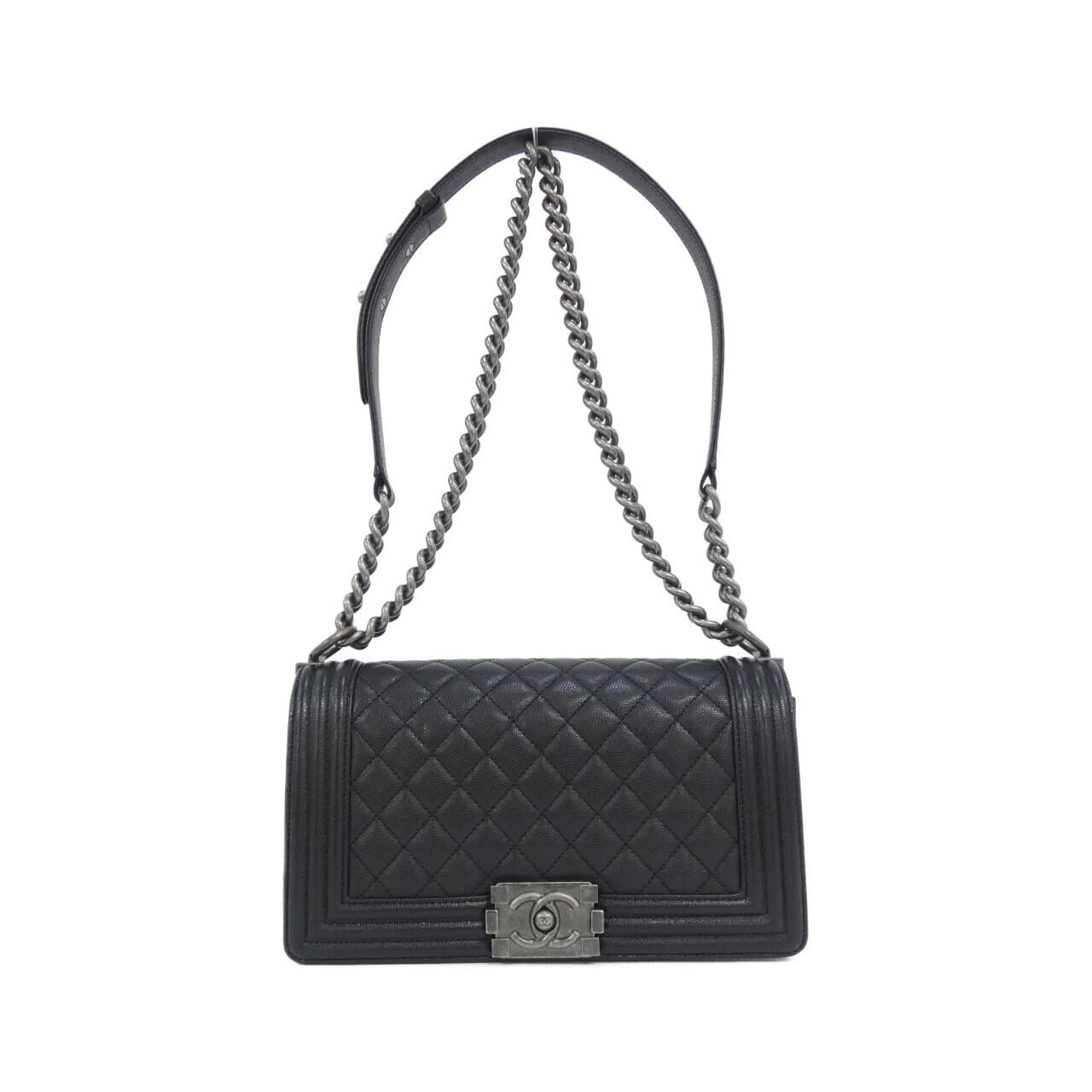 CHANEL Boy Chanel 67086 Shoulder Grained Calfskin