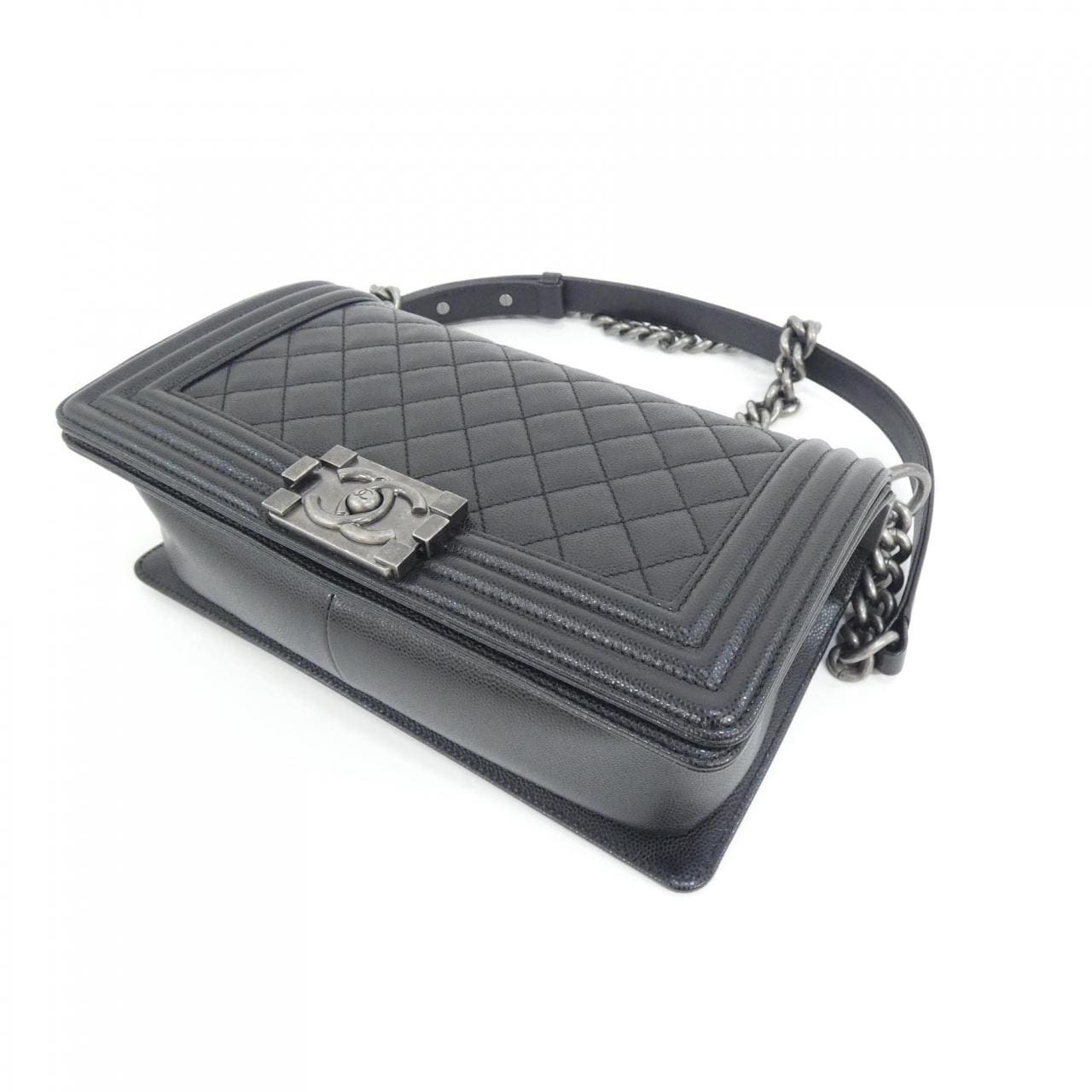 CHANEL Boy Chanel 67086 Shoulder Grained Calfskin 3
