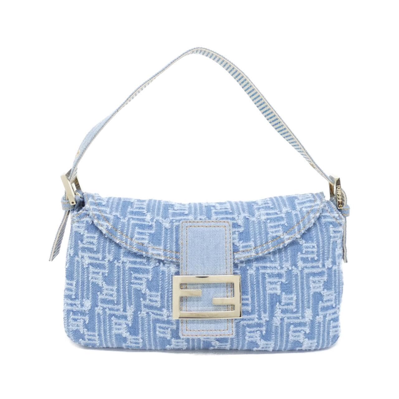 FENDI Baguette 8BR003 TZH 肩背包 牛仔布
