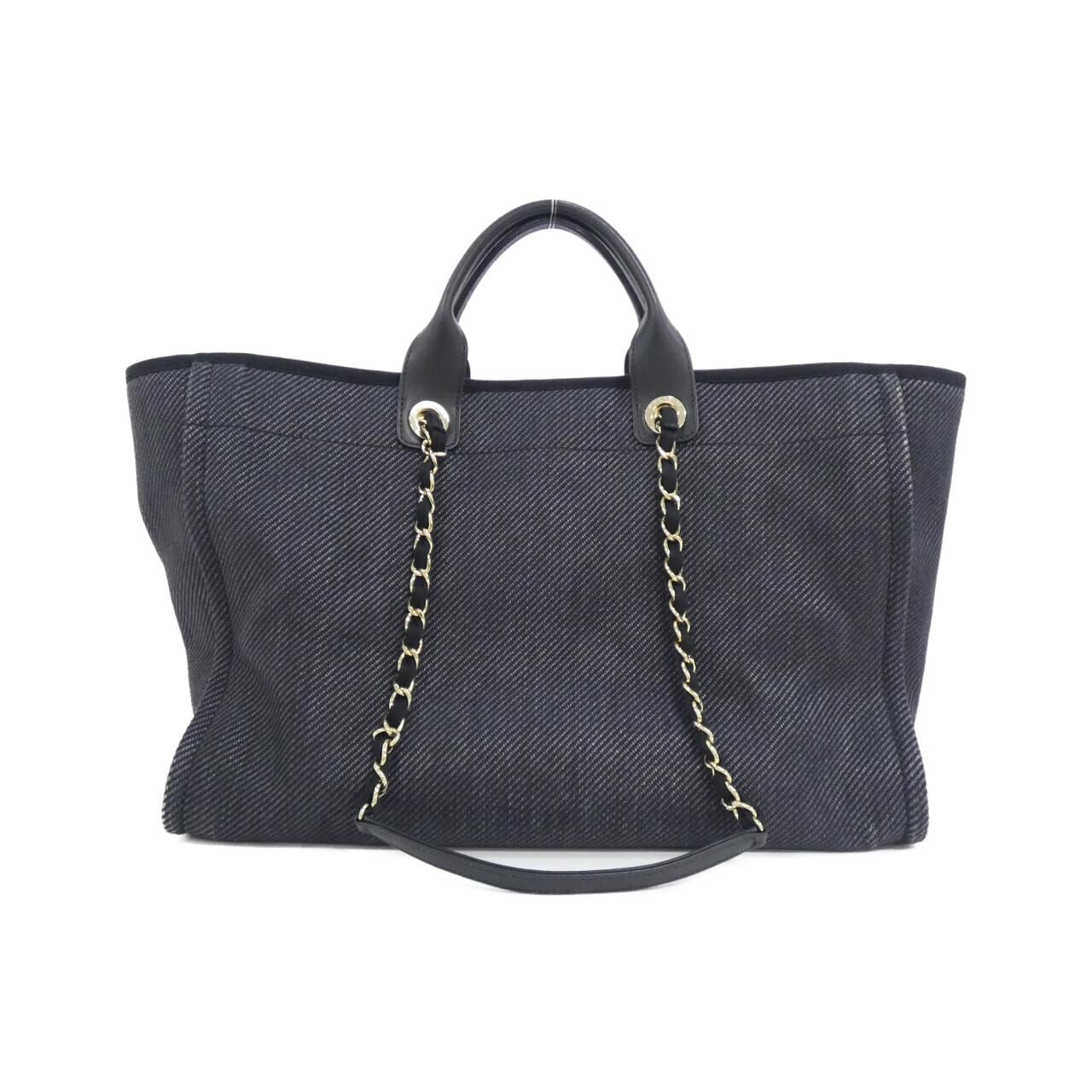 CHANEL Deauville 93786 Handbag Canvas 2