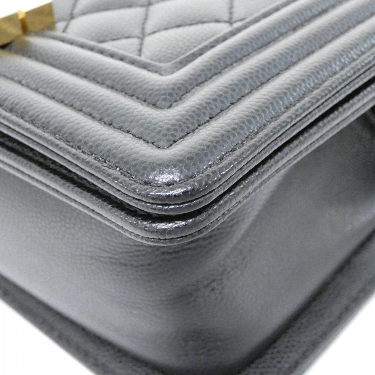 CHANEL Boy Chanel 67085 Shoulder Grained Calfskin 3