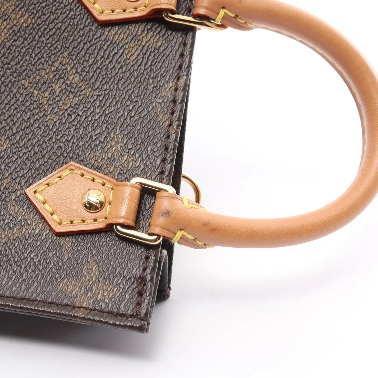 LOUIS VUITTON Petit Sac Plat M69442 兩用包 塗層帆布 棕色 / Marron 塗層帆布 中古品A - 縮圖 5