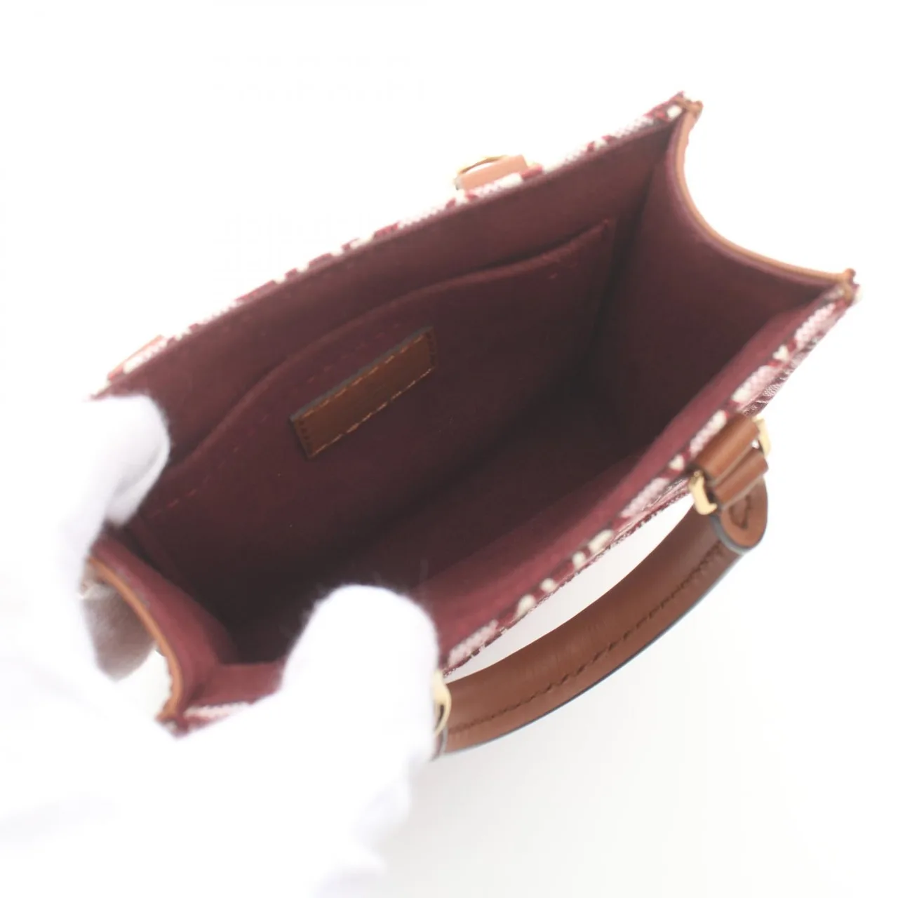 LOUIS VUITTON Petit Sac Plat M69846 兩用包 皮革 波爾多系列 / 棕色 / Bordeaux 皮革 中古品A - 縮圖 3