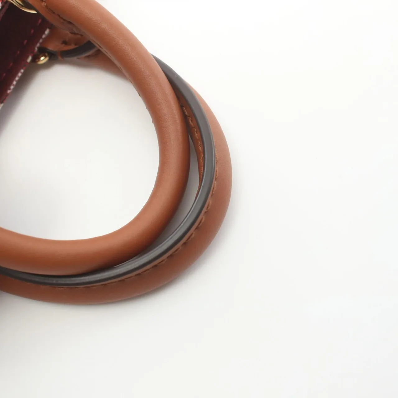 LOUIS VUITTON Petit Sac Plat M69846 兩用包 皮革 波爾多系列 / 棕色 / Bordeaux 皮革 中古品A - 縮圖 5