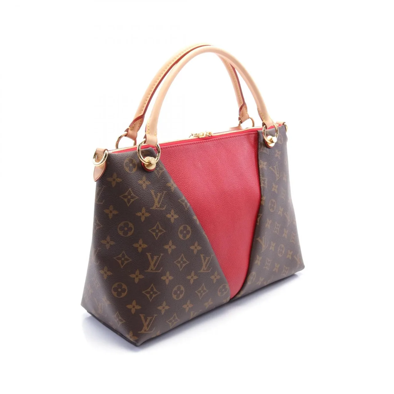 LOUIS VUITTON M43957 兩用包 塗層帆布 棕色 / 紅色 / Marron/Red 塗層帆布 中古品A - 縮圖 2