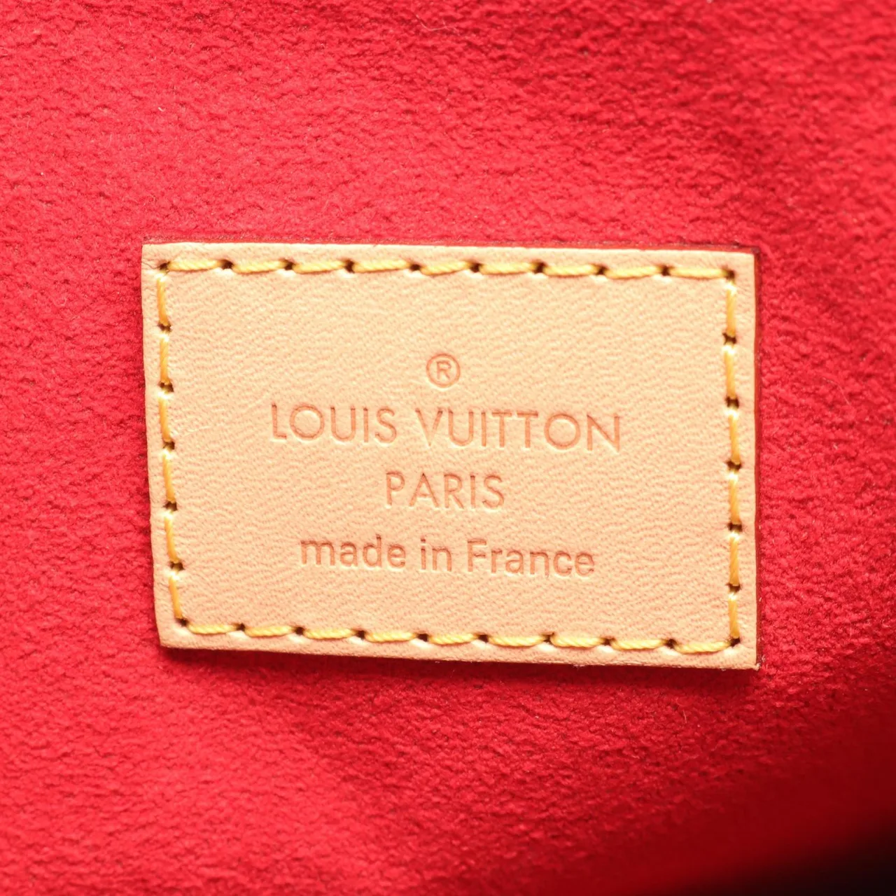 LOUIS VUITTON M43957 兩用包 塗層帆布 棕色 / 紅色 / Marron/Red 塗層帆布 中古品A - 縮圖 4
