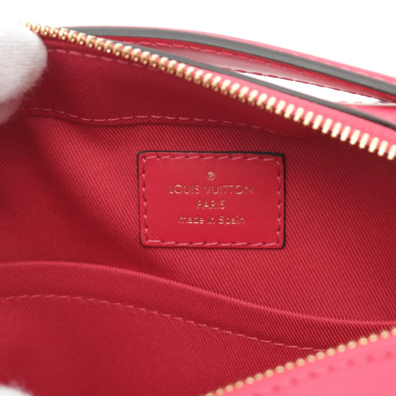 LOUIS VUITTON Saintonge M43557 兩用包 塗層帆布 棕色 / 粉色 / Marron/Freesia 塗層帆布 中古品A - 縮圖 4