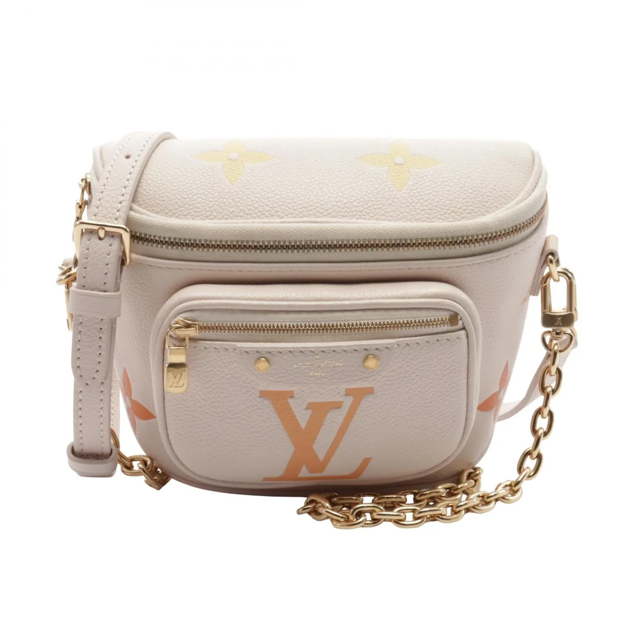 LOUIS VUITTON Bumbag M82208 Shoulder Bag Leather 米色 / 橘色 / Beige/Orange