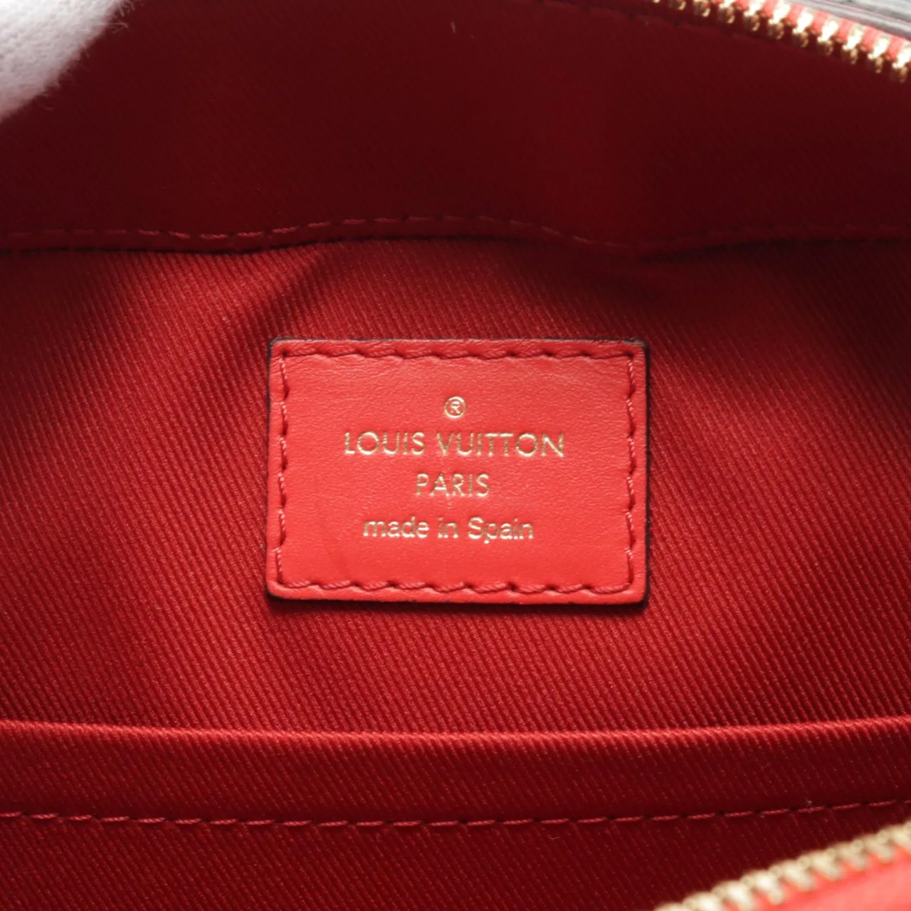 LOUIS VUITTON Saintonge M43556 兩用包 塗層帆布 棕色 / Marron/Red 塗層帆布 中古品A - 縮圖 4