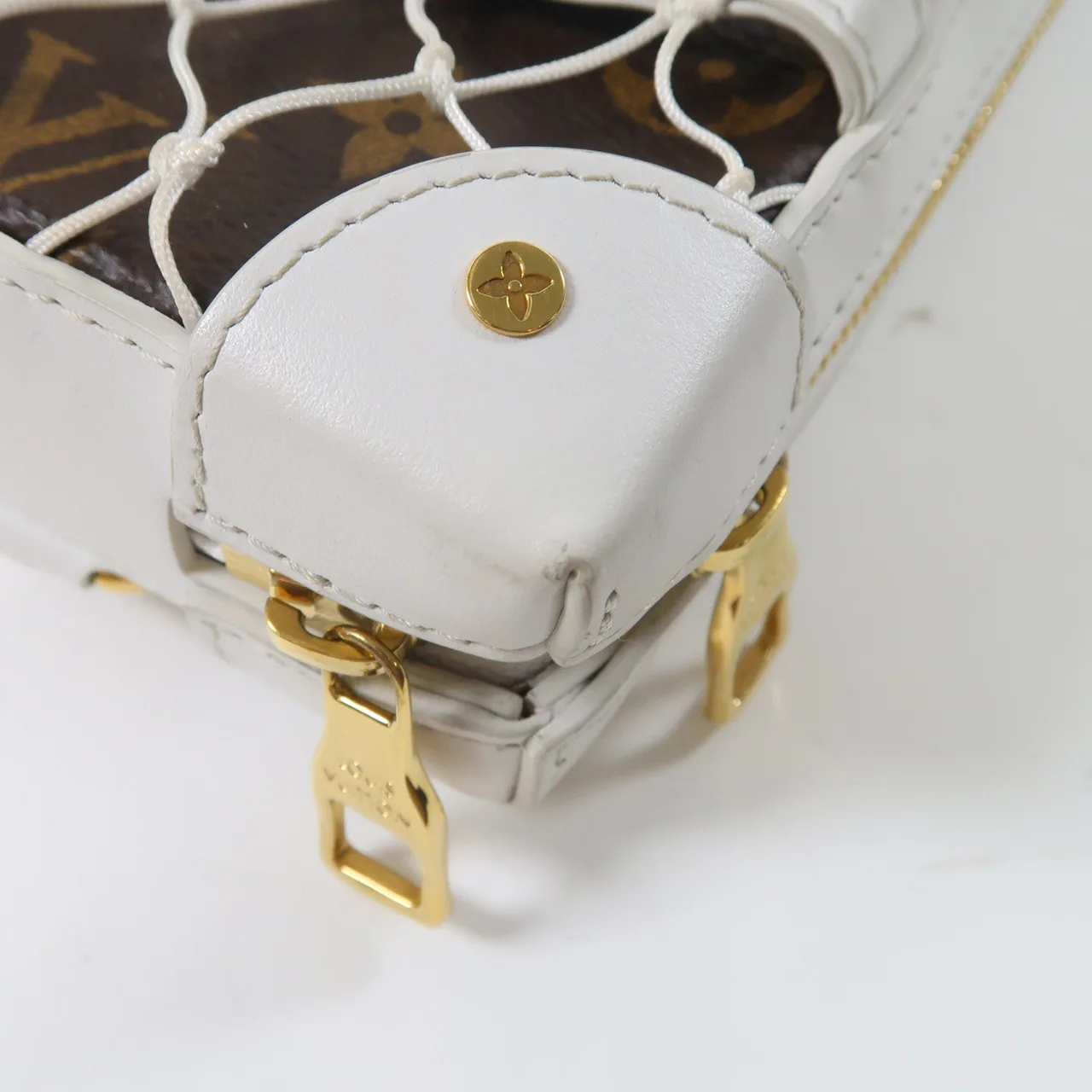 LOUIS VUITTON Soft Trunk M80102 肩背包 塗層帆布 棕色 / 白色 / WHITE 塗層帆布 中古品B - 縮圖 10
