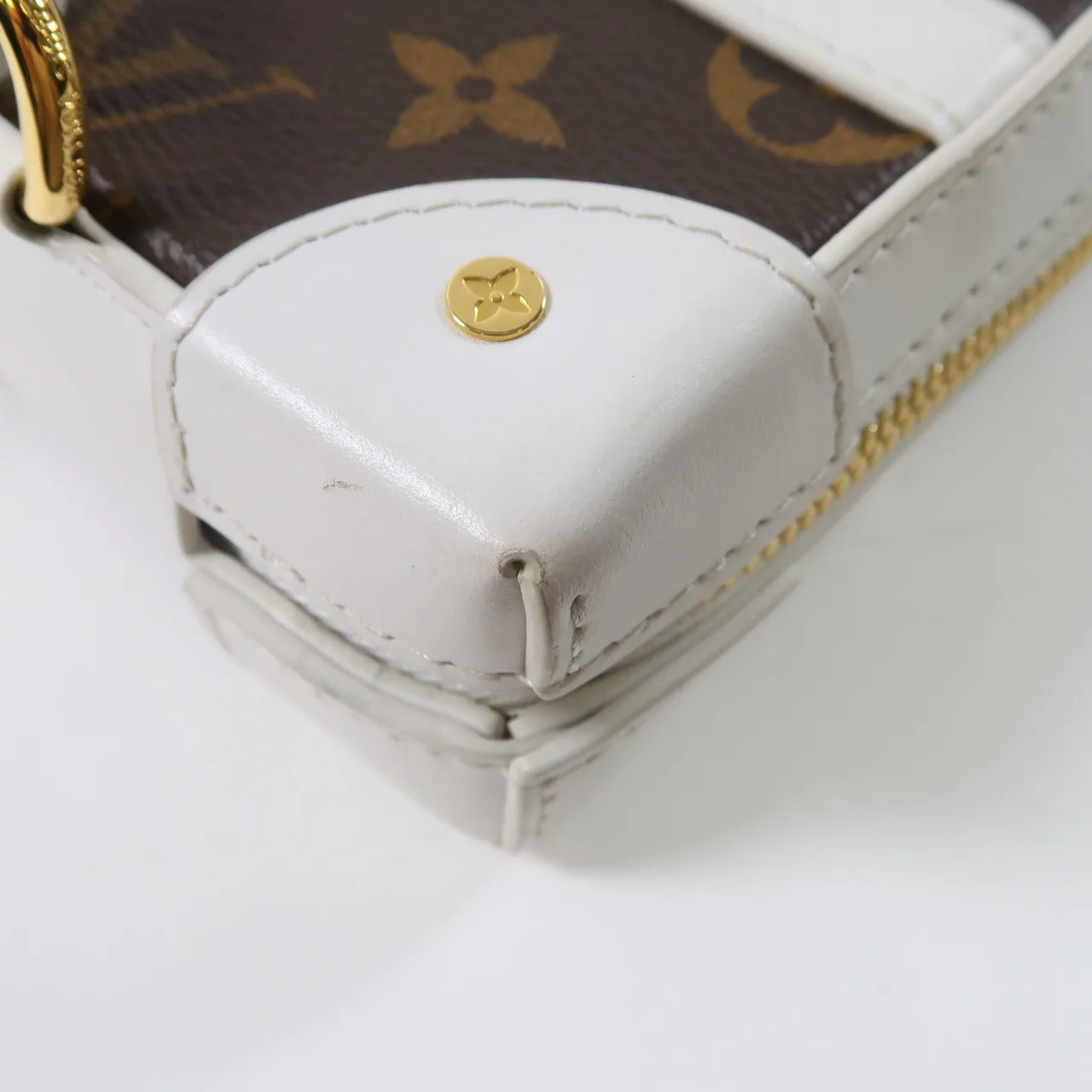 LOUIS VUITTON Soft Trunk M80102 肩背包 塗層帆布 棕色 / 白色 / WHITE 塗層帆布 中古品B - 縮圖 12