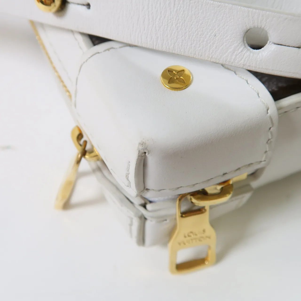 LOUIS VUITTON Soft Trunk M80102 肩背包 塗層帆布 棕色 / 白色 / WHITE 塗層帆布 中古品B - 縮圖 13
