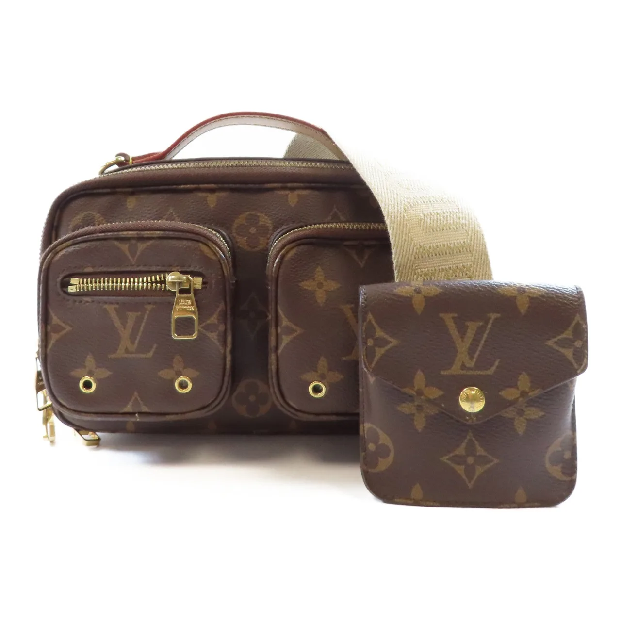 LOUIS VUITTON Utility M80446 2-Way Bag Coated Canvas 棕色 / BROWN