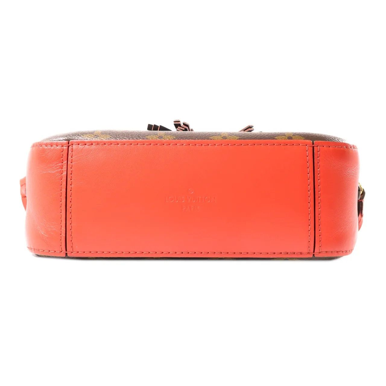 LOUIS VUITTON Saintonge M43556 兩用包 塗層帆布 棕色 / 紅色 / RD/BR 塗層帆布 中古品B - 縮圖 4