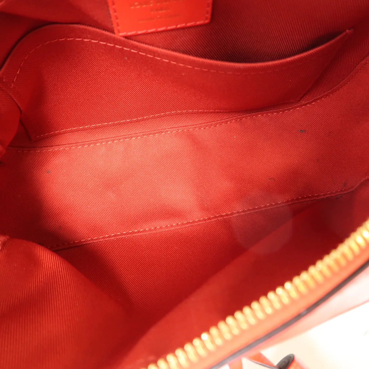 LOUIS VUITTON Saintonge M43556 兩用包 塗層帆布 棕色 / 紅色 / RD/BR 塗層帆布 中古品B - 縮圖 5