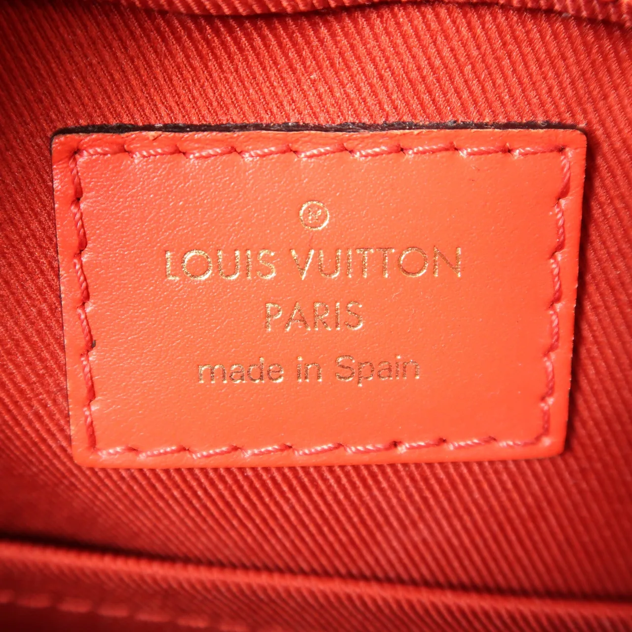 LOUIS VUITTON Saintonge M43556 兩用包 塗層帆布 棕色 / 紅色 / RD/BR 塗層帆布 中古品B - 縮圖 6