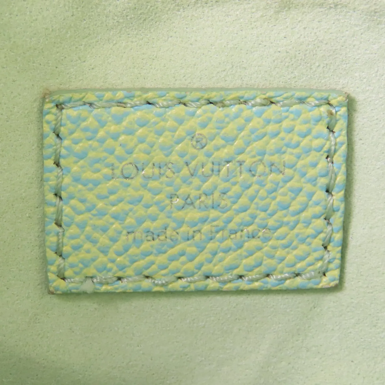 LOUIS VUITTON OnTheGo M46270 兩用包 牛皮 綠色 / 黃色 / GR/BL/YL 牛皮 中古品B - 縮圖 6