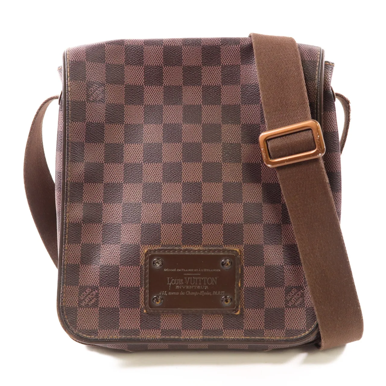 LOUIS VUITTON Brooklyn N51210 肩背包 塗層帆布 棕色 / Ebene