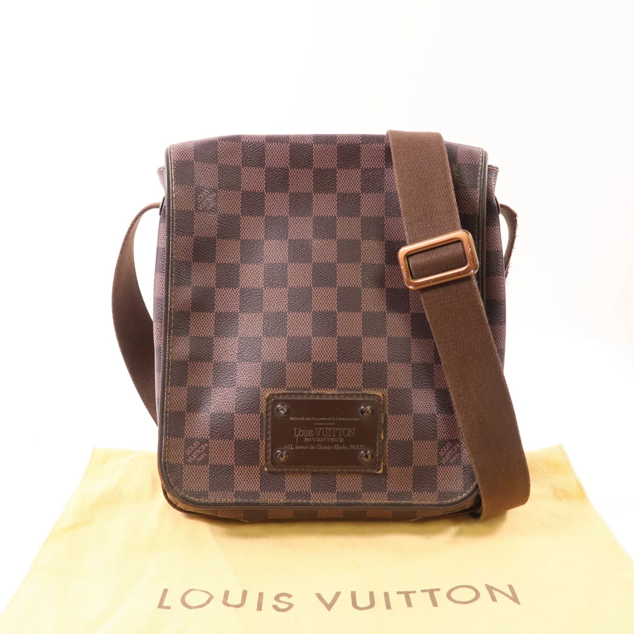 LOUIS VUITTON Brooklyn N51210 肩背包 塗層帆布 棕色 / Ebene 塗層帆布 中古品C - 縮圖 11