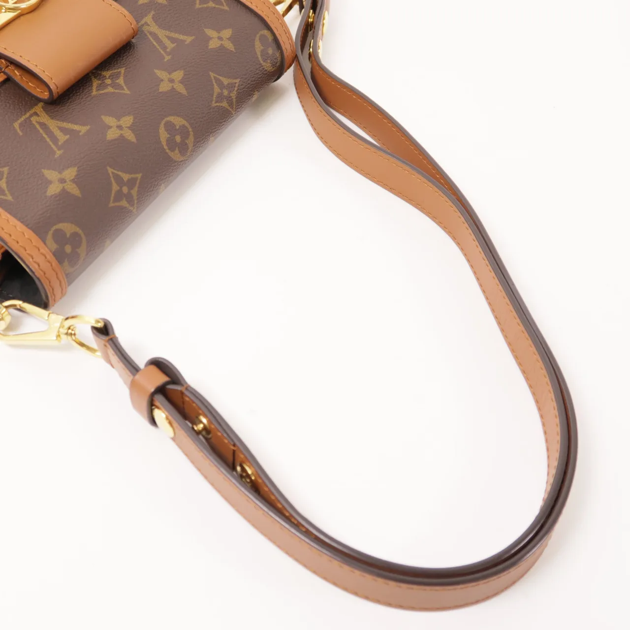 LOUIS VUITTON Mini Dauphine M45959 肩背包 塗層帆布 棕色 / Brown 塗層帆布 中古品A - 縮圖 7