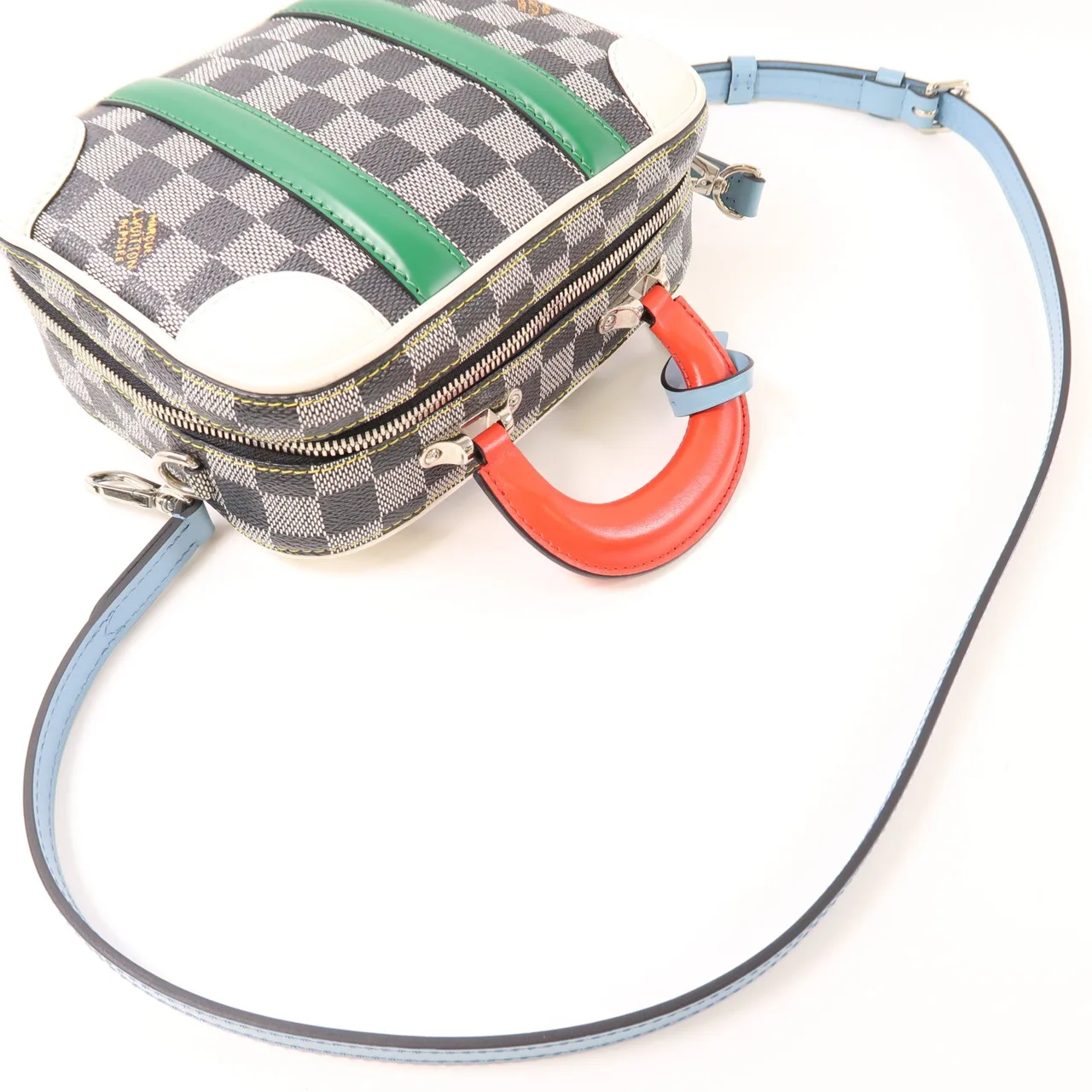 LOUIS VUITTON N40233 兩用包 塗層帆布 黑色 / 白色 / Multicolor 塗層帆布 中古品B - 縮圖 8