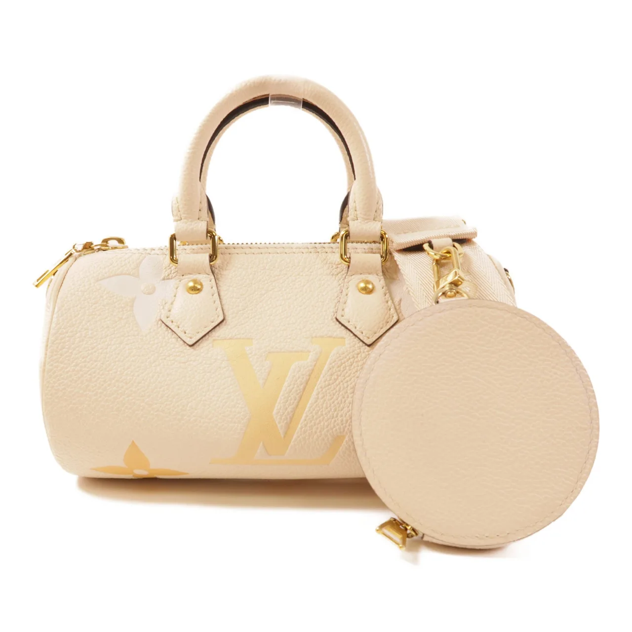 LOUIS VUITTON Papillon M45708 2-Way Bag Calfskin 米色 / Cream