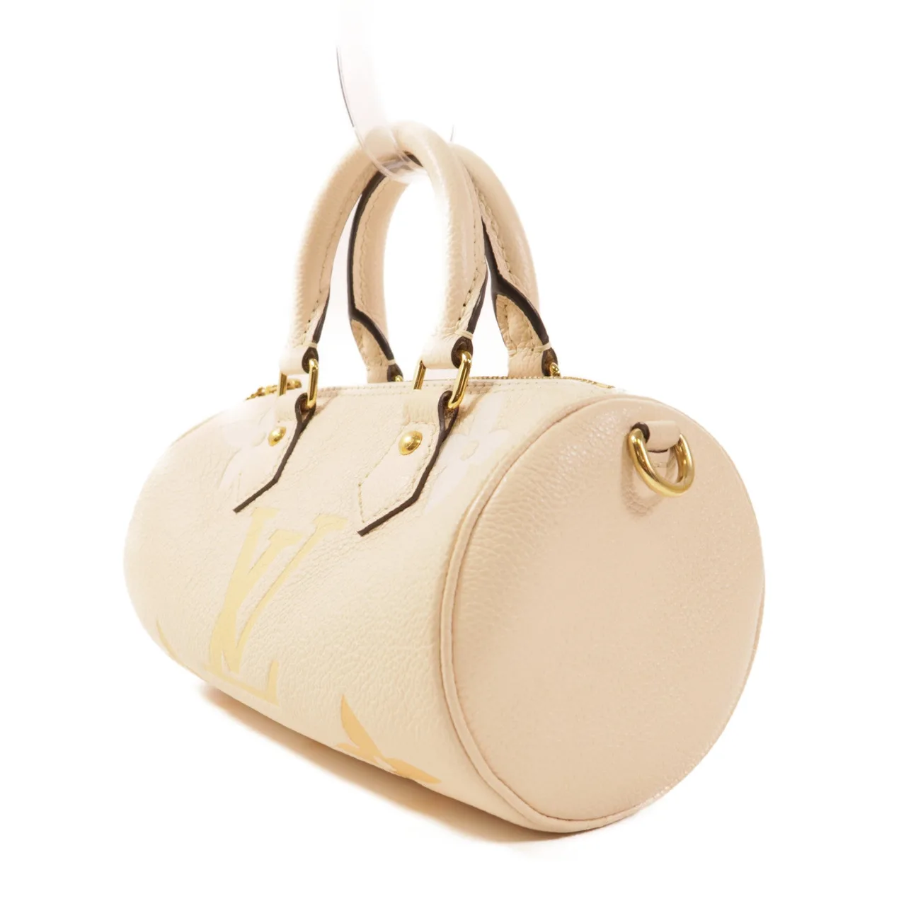 LOUIS VUITTON Papillon M45708 兩用包 牛皮 米色 / Cream 牛皮 中古品A - 縮圖 3