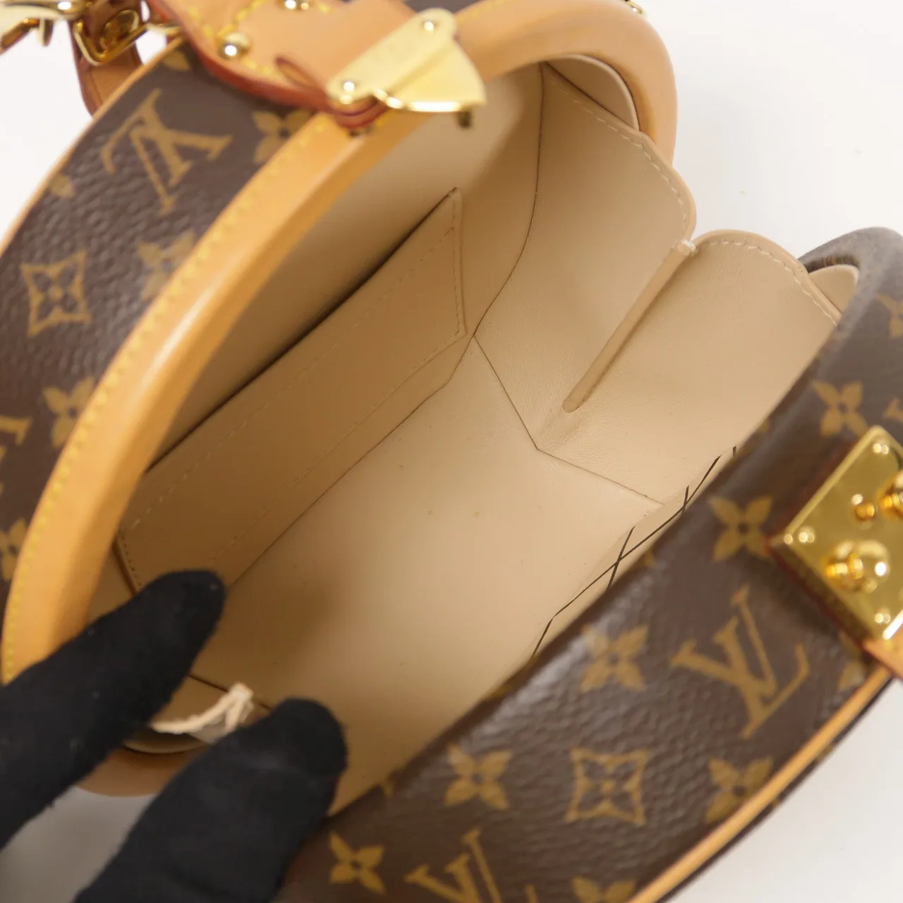 LOUIS VUITTON Petite Boite Chapeau M43514 兩用包 塗層帆布 棕色 / Brown 塗層帆布 中古品B - 縮圖 9