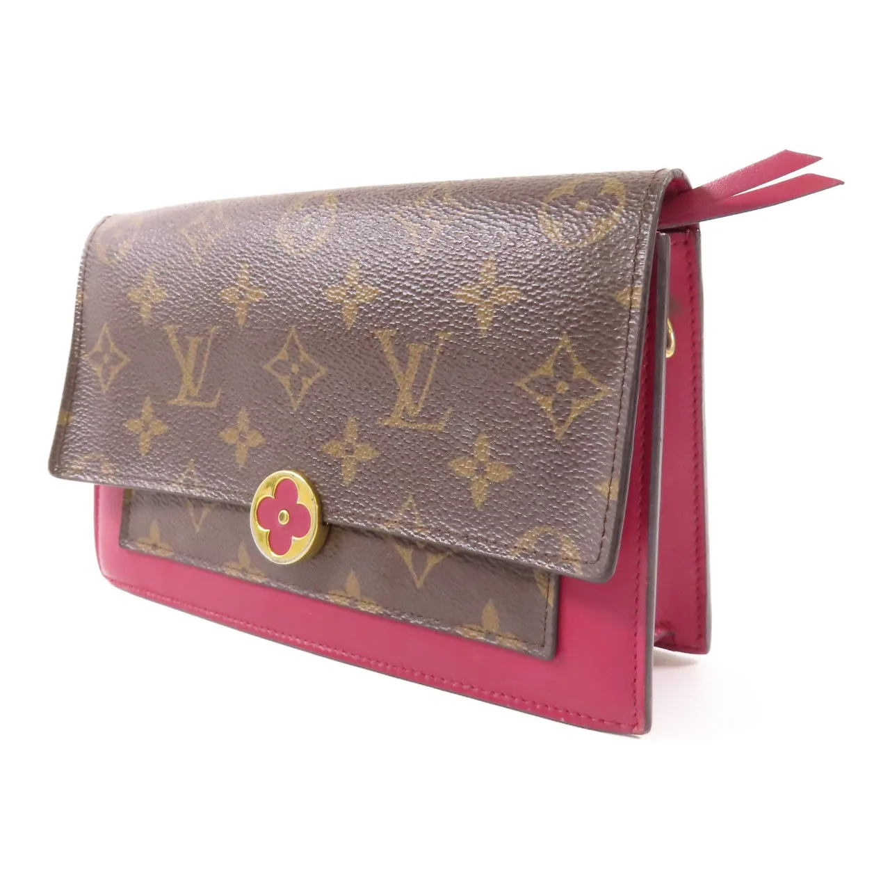 LOUIS VUITTON M69578 肩背包 塗層帆布 棕色 / 紅色 / Brown/Red Rose 塗層帆布 中古品B - 縮圖 3
