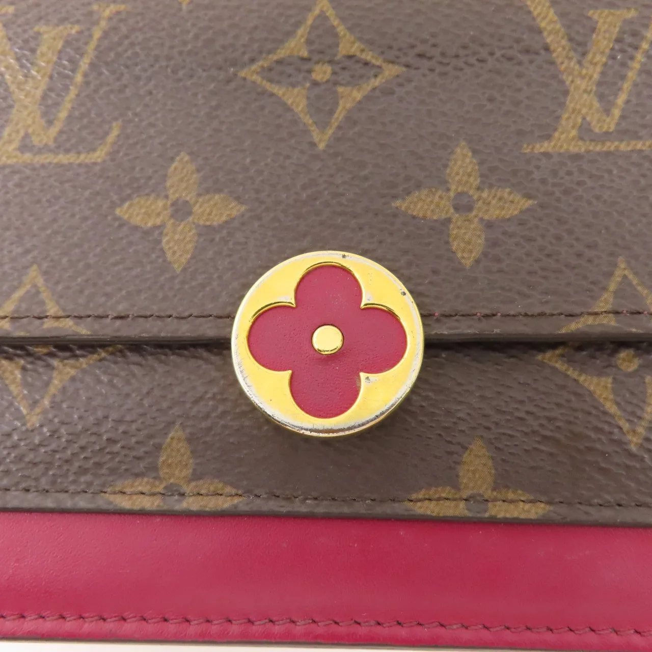 LOUIS VUITTON M69578 肩背包 塗層帆布 棕色 / 紅色 / Brown/Red Rose 塗層帆布 中古品B - 縮圖 9