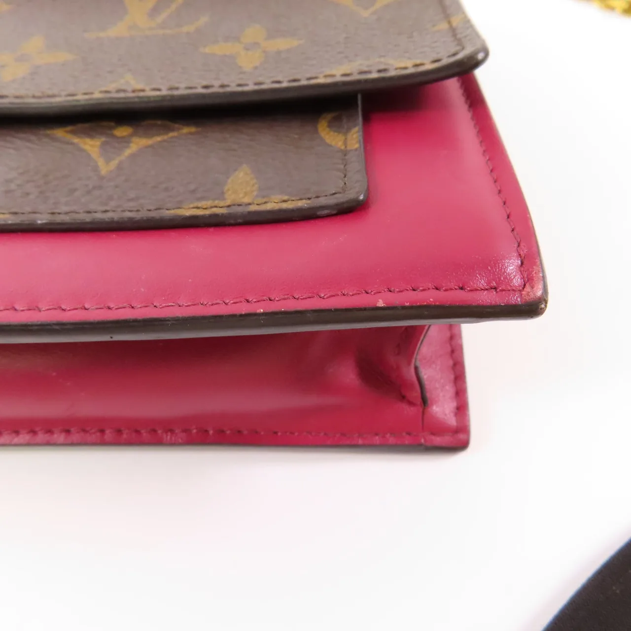 LOUIS VUITTON M69578 肩背包 塗層帆布 棕色 / 紅色 / Brown/Red Rose 塗層帆布 中古品B - 縮圖 14