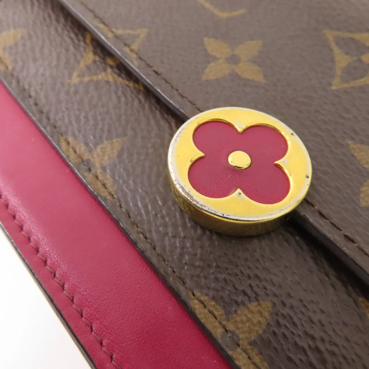 LOUIS VUITTON M69578 肩背包 塗層帆布 棕色 / 紅色 / Brown/Red Rose 塗層帆布 中古品B - 縮圖 16