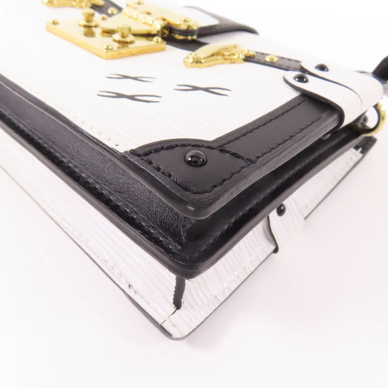 LOUIS VUITTON Trunk M52151 肩背包 牛皮 白色 / 黑色 / White/Black 牛皮 中古品A - 縮圖 9