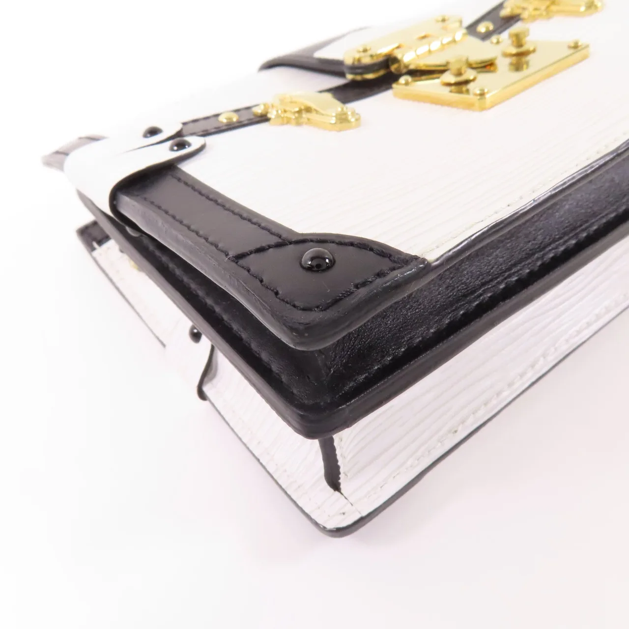 LOUIS VUITTON Trunk M52151 肩背包 牛皮 白色 / 黑色 / White/Black 牛皮 中古品A - 縮圖 10