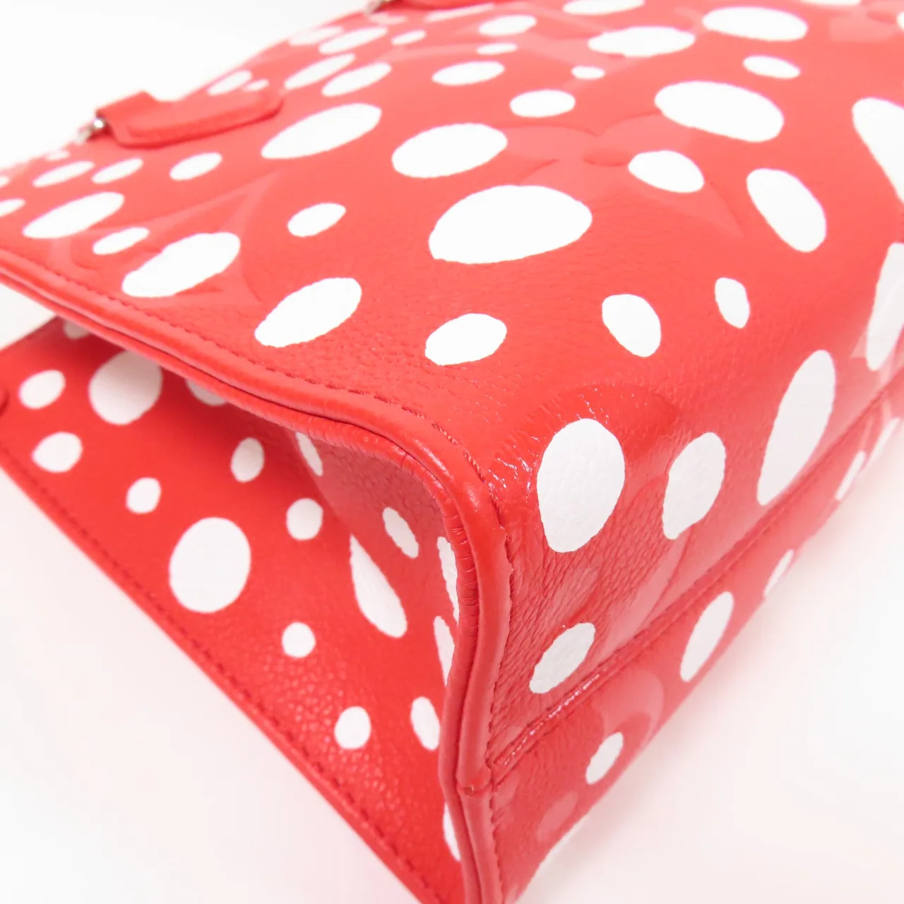 LOUIS VUITTON OnTheGo M46412 兩用包 牛皮 紅色 / Red/White 牛皮 中古品A - 縮圖 11