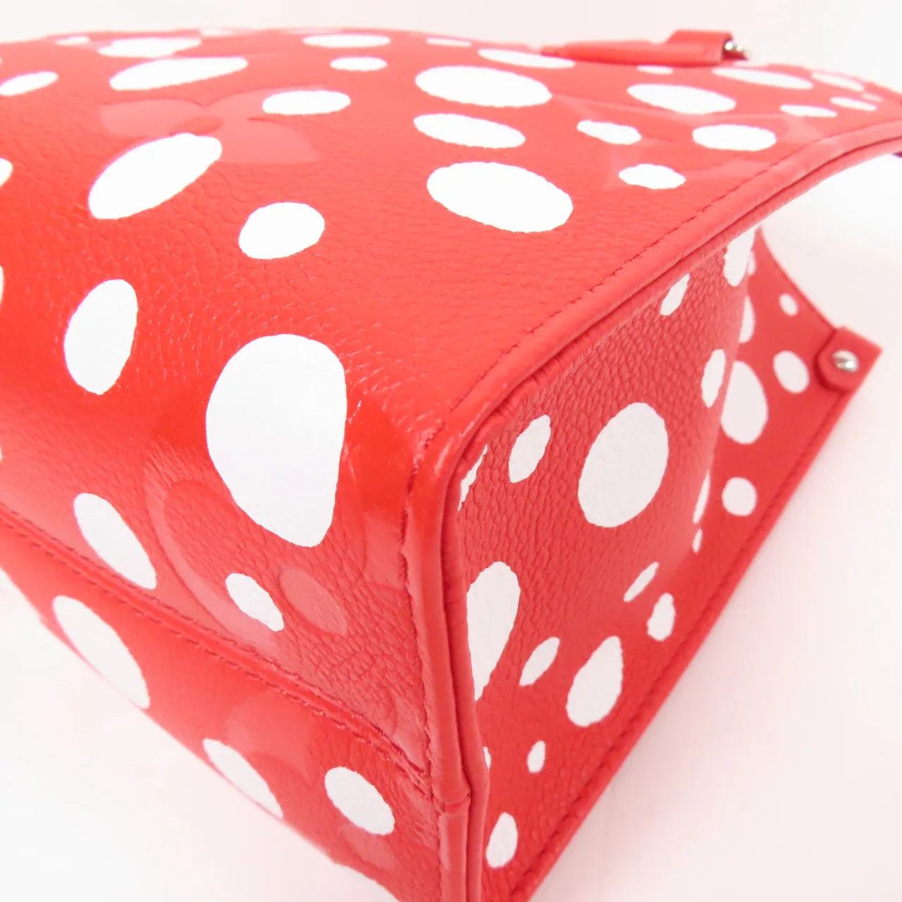 LOUIS VUITTON OnTheGo M46412 兩用包 牛皮 紅色 / Red/White 牛皮 中古品A - 縮圖 12