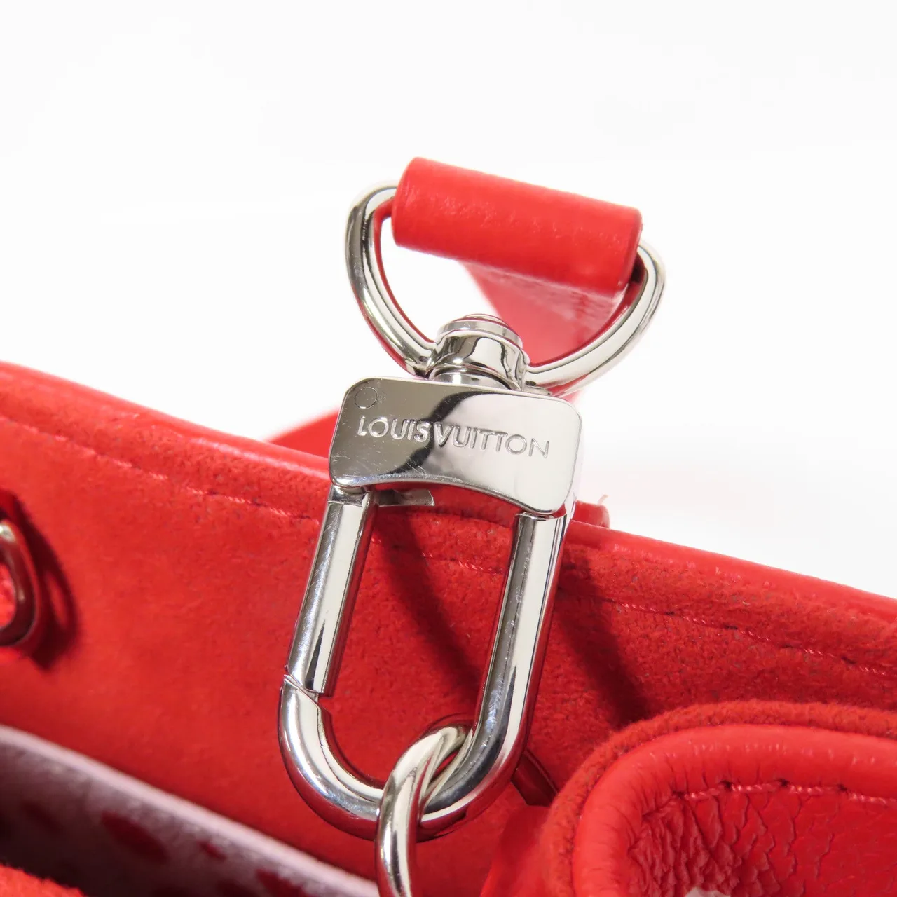 LOUIS VUITTON OnTheGo M46412 兩用包 牛皮 紅色 / Red/White 牛皮 中古品A - 縮圖 13
