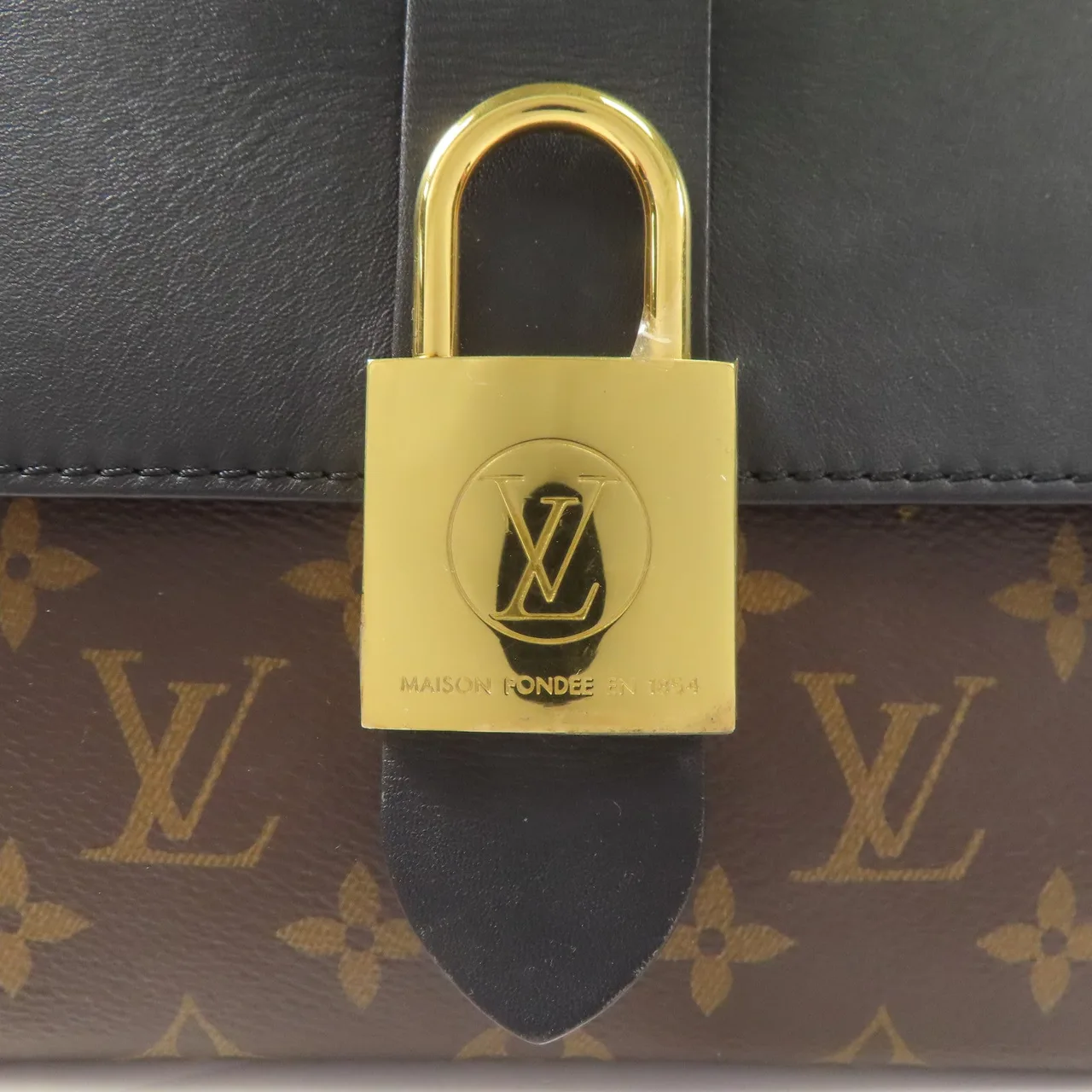 LOUIS VUITTON Locky M44141 兩用包 塗層帆布 棕色 / 黑色 / Black/Brown 塗層帆布 中古品B - 縮圖 4