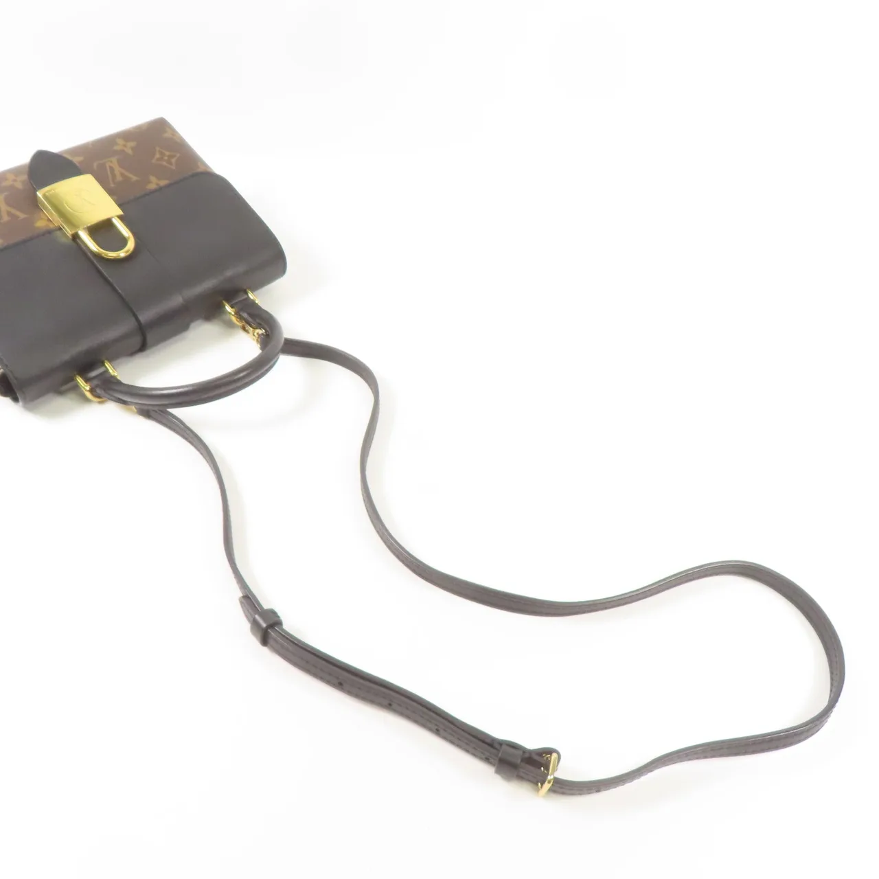 LOUIS VUITTON Locky M44141 兩用包 塗層帆布 棕色 / 黑色 / Black/Brown 塗層帆布 中古品B - 縮圖 10