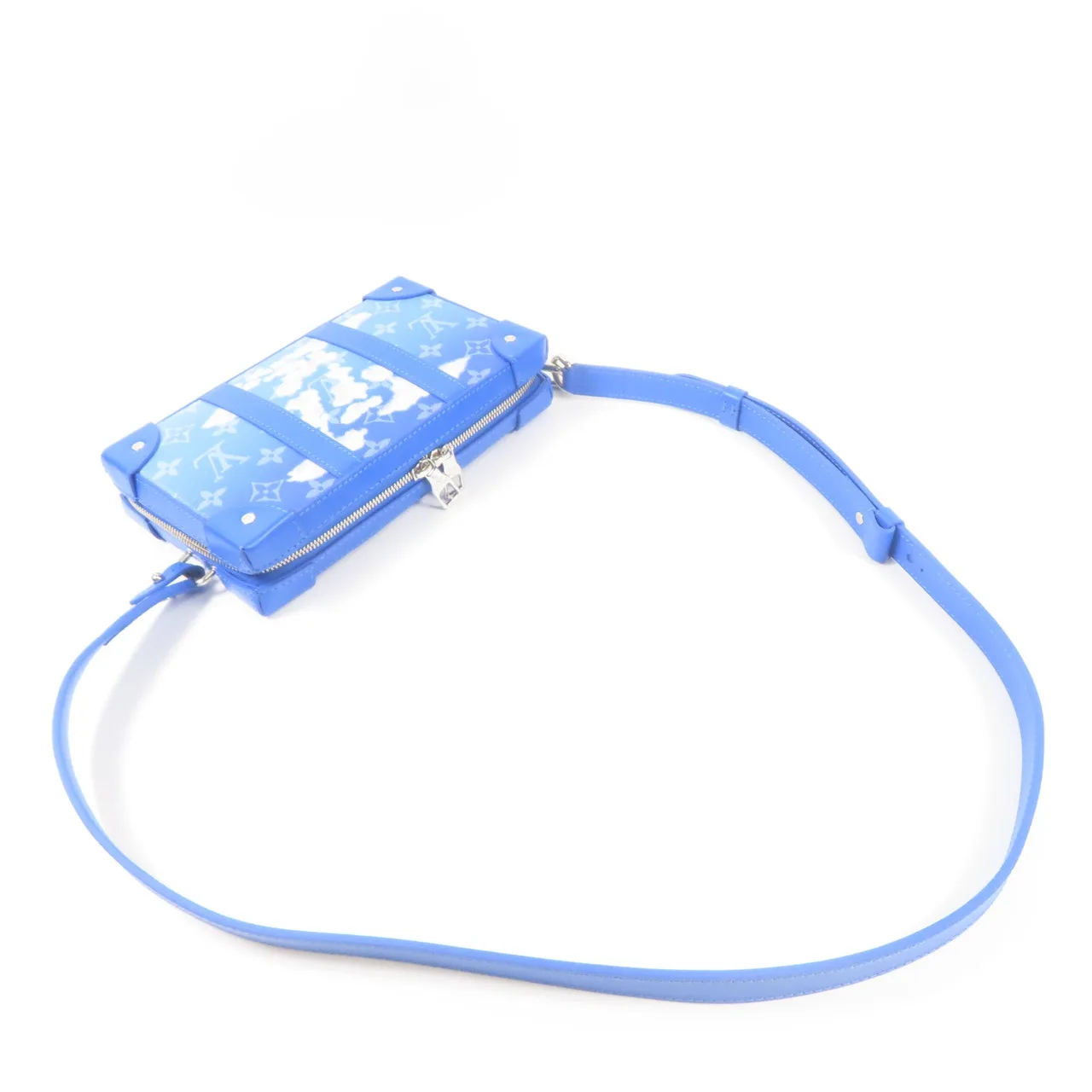 LOUIS VUITTON Soft Trunk M45432 肩背包 塗層帆布 藍色 / Blue 塗層帆布 中古品A - 縮圖 8