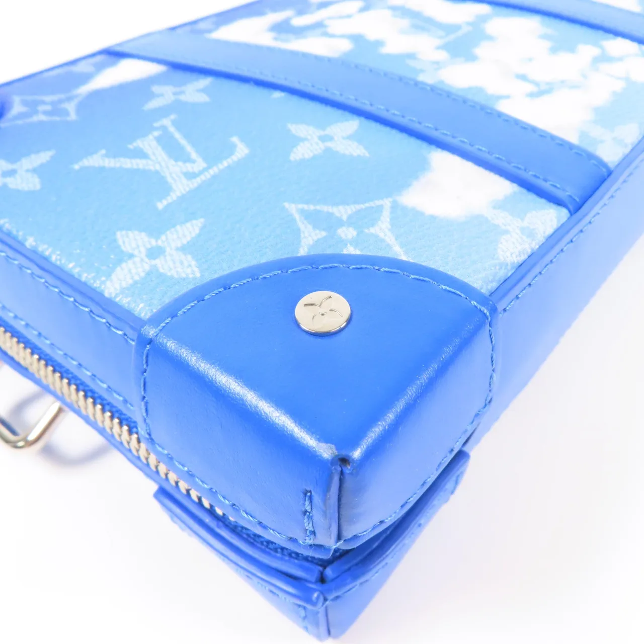 LOUIS VUITTON Soft Trunk M45432 肩背包 塗層帆布 藍色 / Blue 塗層帆布 中古品A - 縮圖 9