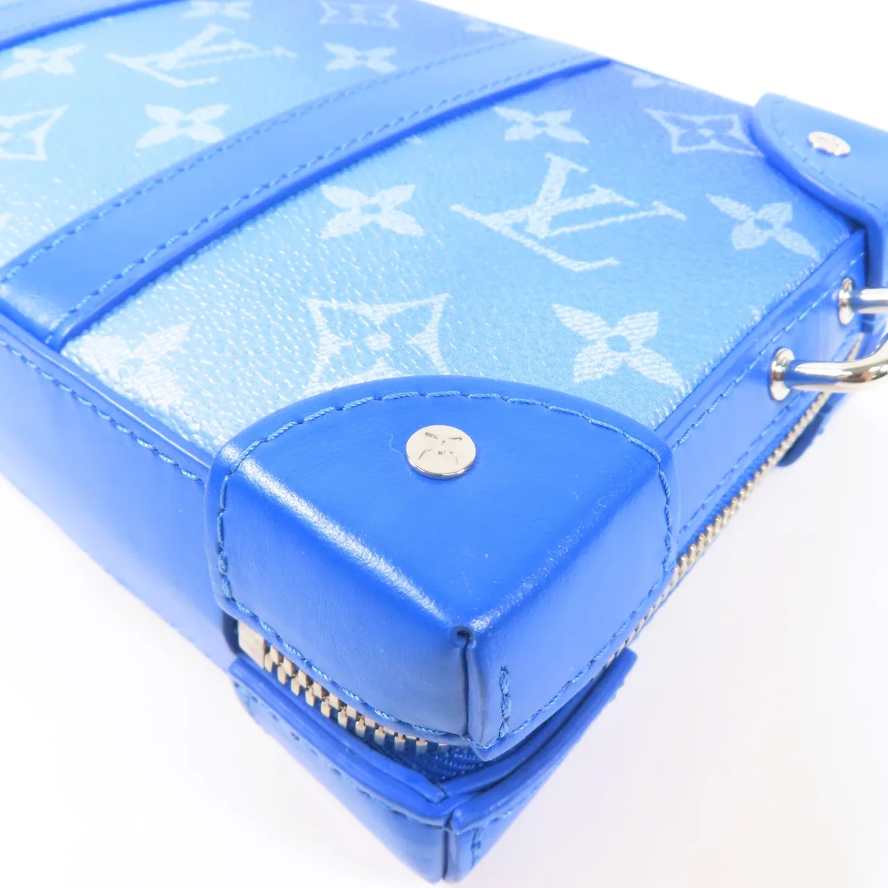 LOUIS VUITTON Soft Trunk M45432 肩背包 塗層帆布 藍色 / Blue 塗層帆布 中古品A - 縮圖 12