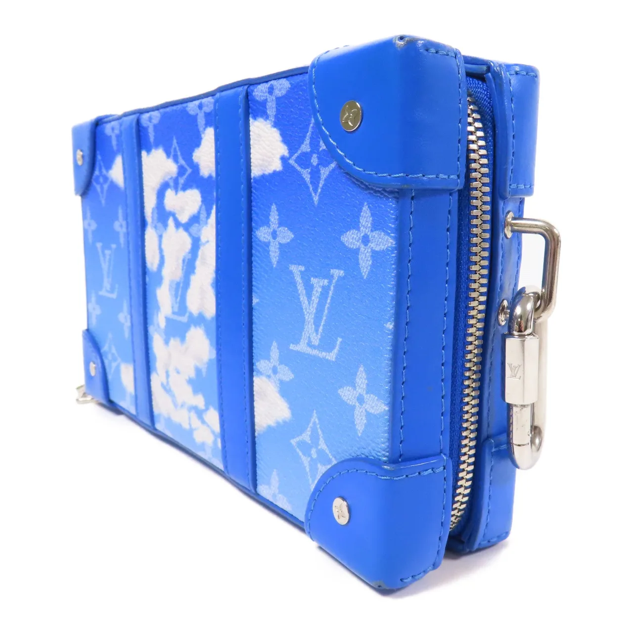 LOUIS VUITTON Soft Trunk M45432 肩背包 塗層帆布 藍色 / Blue 塗層帆布 中古品A - 縮圖 3