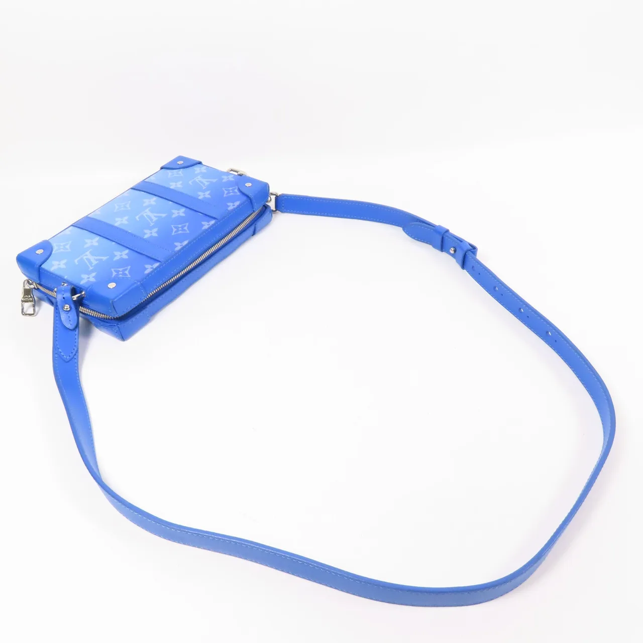 LOUIS VUITTON Soft Trunk M45432 肩背包 塗層帆布 藍色 / Blue 塗層帆布 中古品A - 縮圖 8