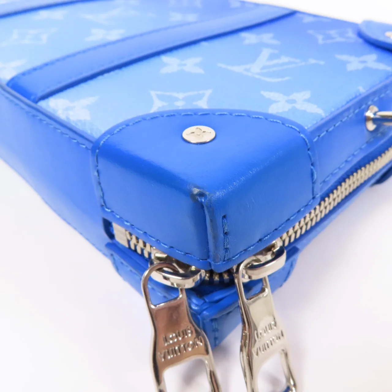 LOUIS VUITTON Soft Trunk M45432 肩背包 塗層帆布 藍色 / Blue 塗層帆布 中古品A - 縮圖 10