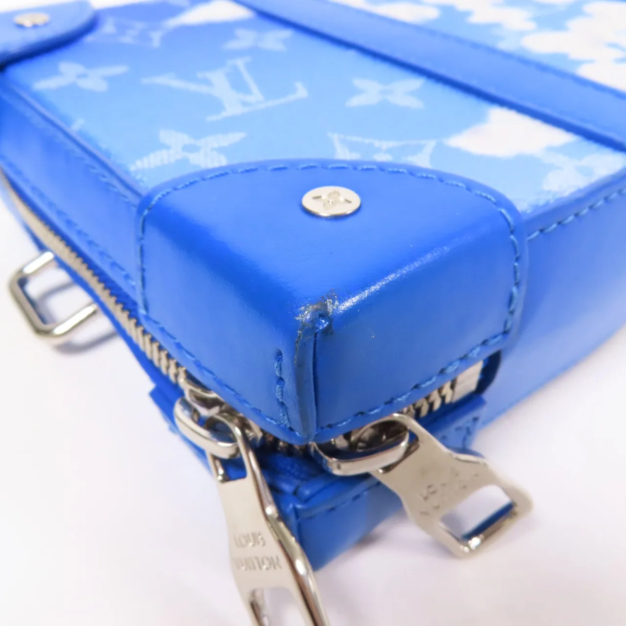 LOUIS VUITTON Soft Trunk M45432 肩背包 塗層帆布 藍色 / Blue 塗層帆布 中古品A - 縮圖 11