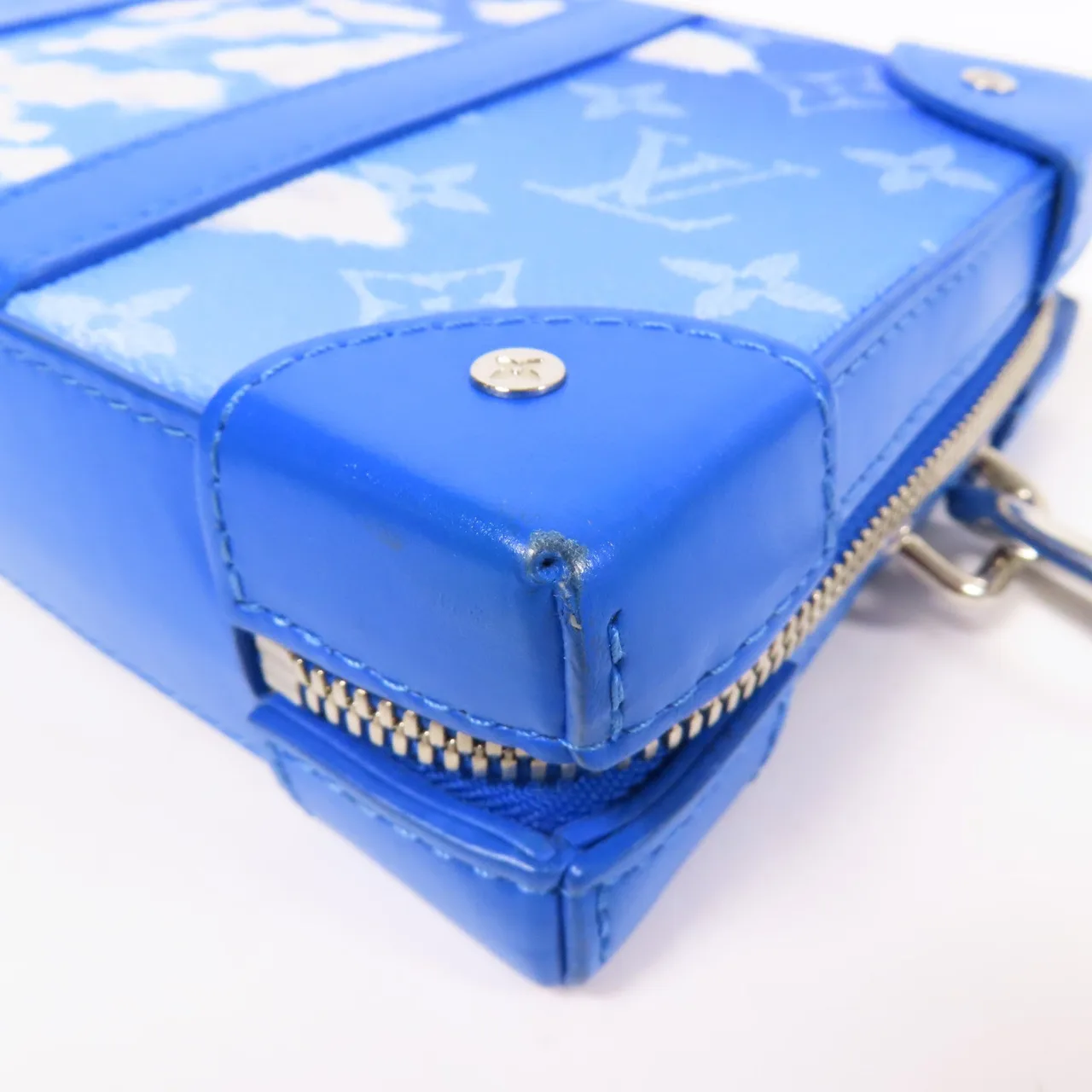 LOUIS VUITTON Soft Trunk M45432 肩背包 塗層帆布 藍色 / Blue 塗層帆布 中古品A - 縮圖 12