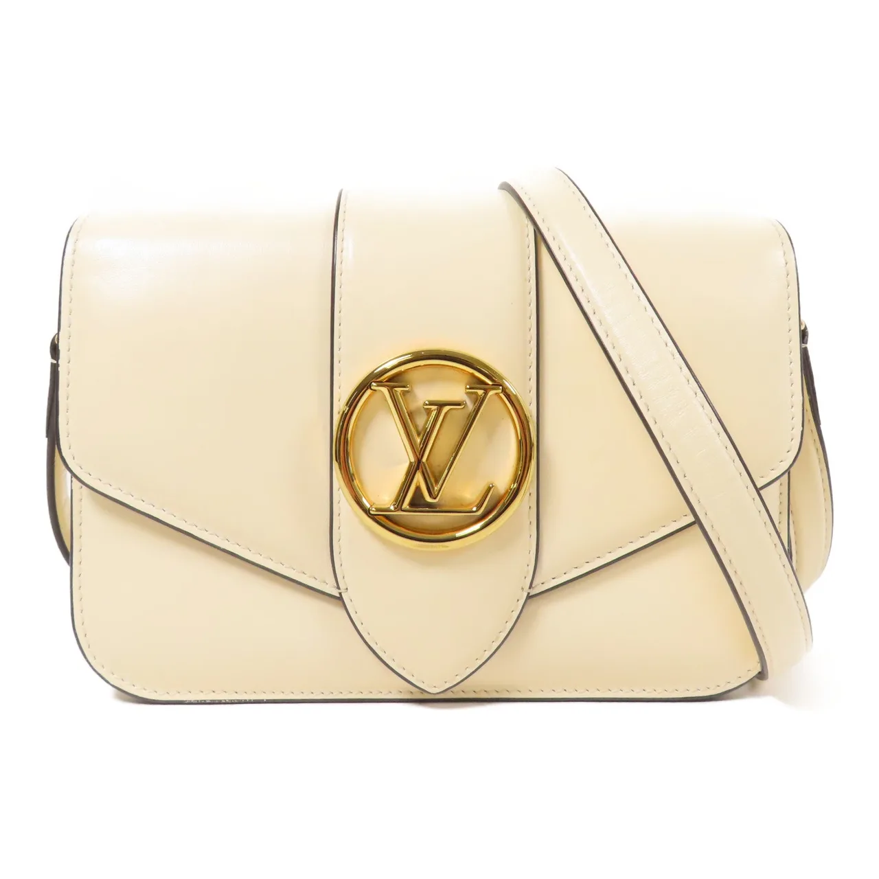 LOUIS VUITTON Pont 9 M55950 Shoulder Bag Calfskin 白色 / Ivory