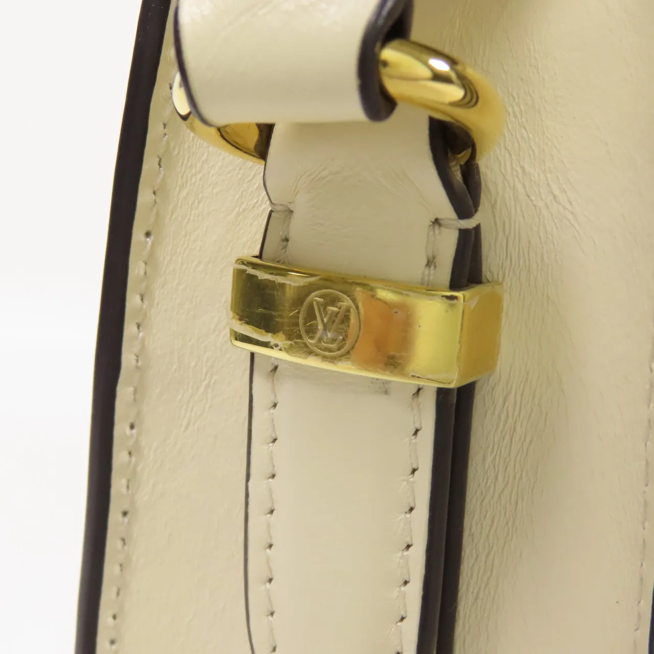 LOUIS VUITTON Pont 9 M55950 肩背包 牛皮 白色 / Ivory 牛皮 中古品B - 縮圖 11