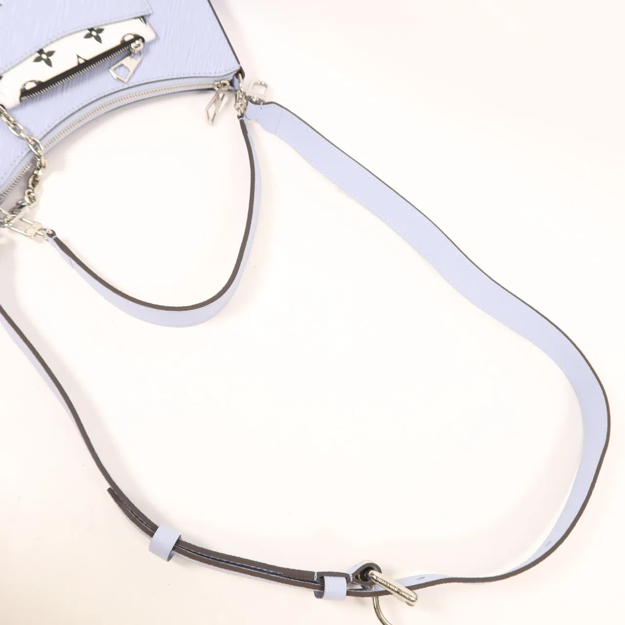 LOUIS VUITTON Marelle M59486 兩用包 牛皮 藍色 / Light Blue 牛皮 中古品A - 縮圖 7